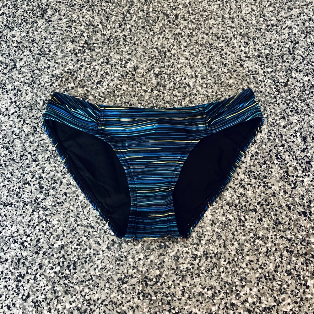 Lolë ✦ Striped Blue Swim Bikini Bottom (XS)